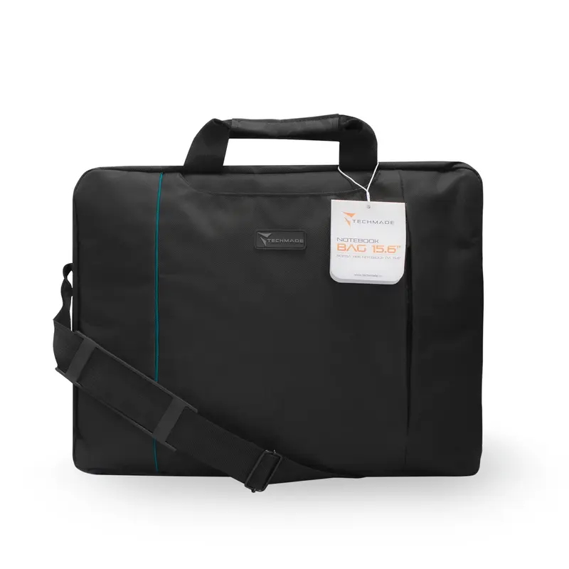BORSA PER NOTEBOOK 15.6 IN NYLON BLACK/BLUE TECHMADE TM-PCBAG-BKB
