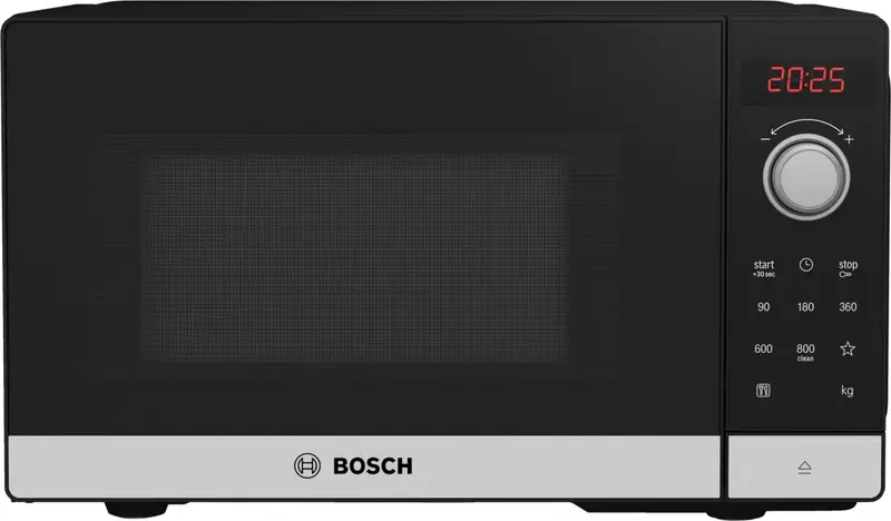 Bosch Serie 2 FFL023MS2 forno a microonde Nero, Acciaio inox Solo microonde Superficie piana 20 L 800 W