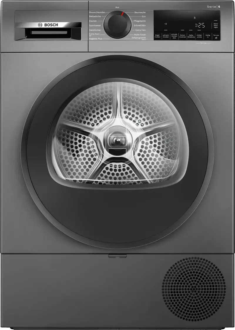 Bosch Serie 6 WQG243DR10 asciugatrice Libera installazione Caricamento frontale 9 kg Grigio