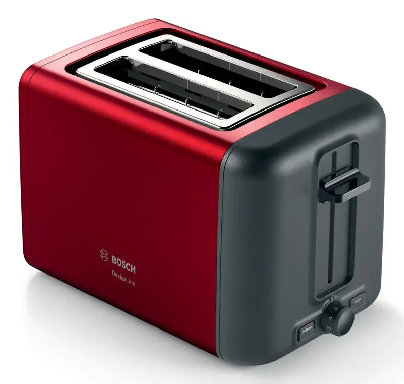 Bosch TAT3P424DE tostapane 2 fetta/e 970 W Nero, Rosso