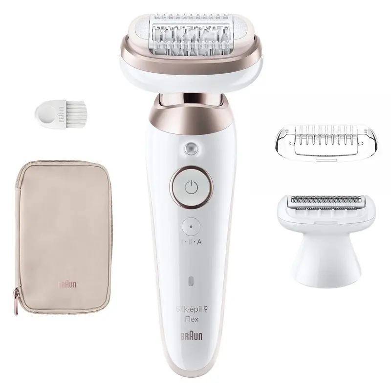Braun Silk-épil 9 Flex 9-030 3D 40 pinzette Rosa, Bianco