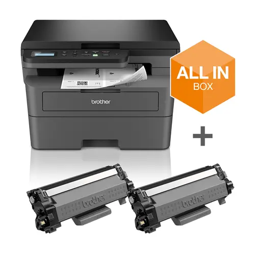 BROTHER MULTIFUNZIONE LASER A4 B/N, 32PPM, USB/WIFI, 3 IN 1, KIT TONER IN DOTAZ. 6K PAG