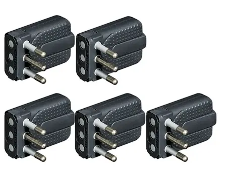 Bticino KIT 5 PZ  Spina Corner 2P+T 16A salvaspazio - antracite S2465TGE
