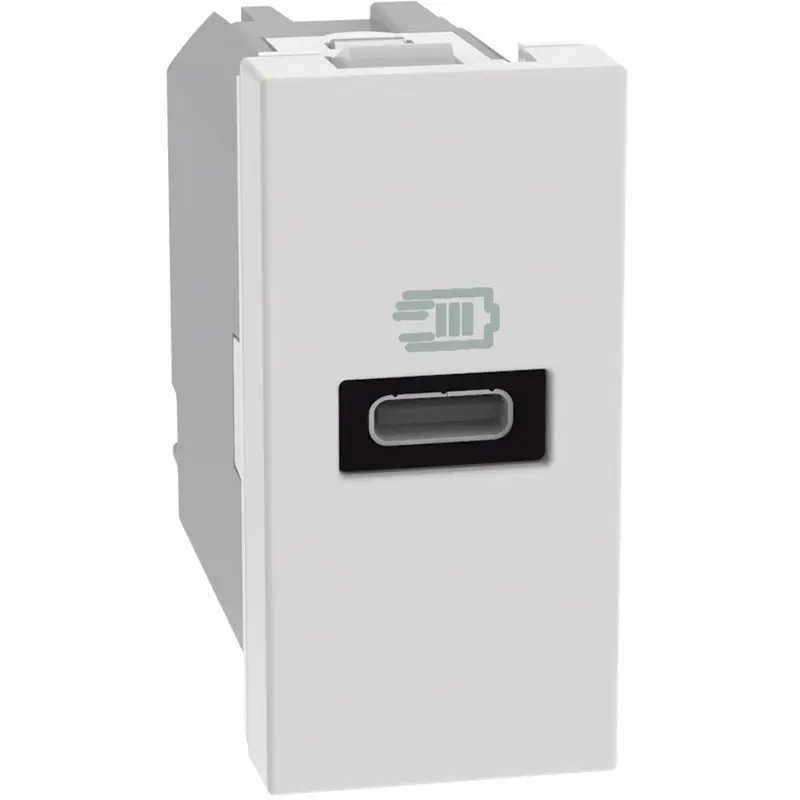 BTICINO MatixGO Caricatore USB Bianco con una porta tipo C - 20W JW4192C