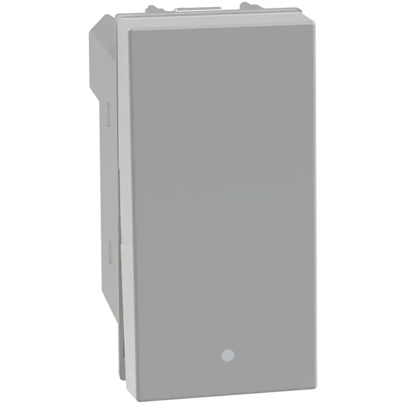 BTICINO Pulsante in apertura 10 A 250Vac 1 P (NO) e 1 P (NC), illuminabile JG4034