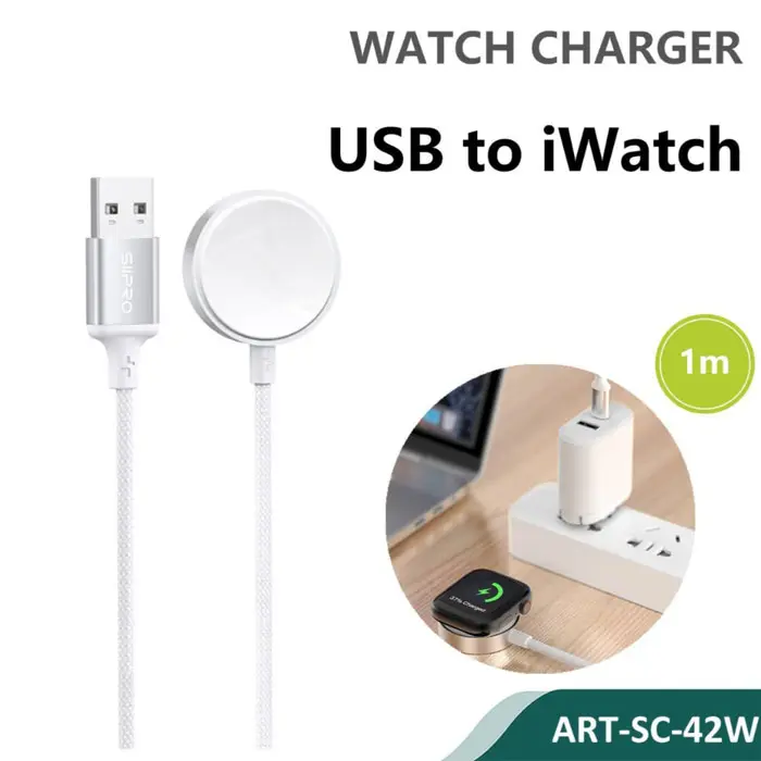 Carica batteria compatibile per Apple Watch con attacco Usb-A Siipro