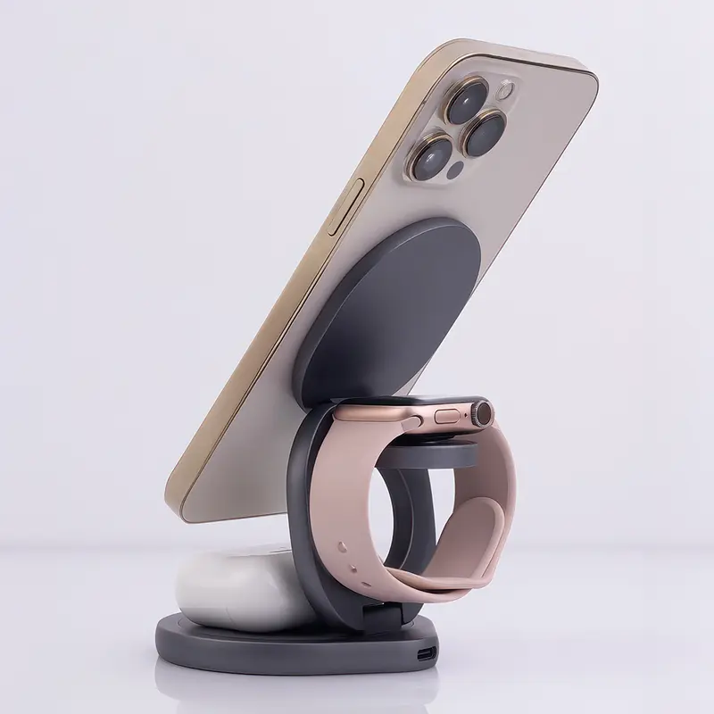 Carica Batteria wireless charger 15W Forever MAWC-200 3in1 apple Watch AirPods iPhone