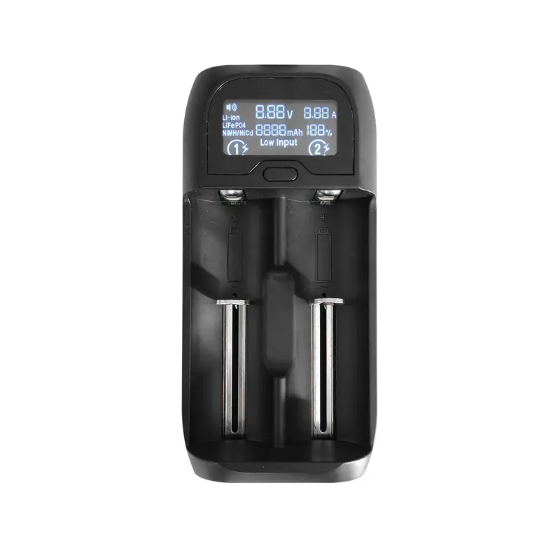 Caricabatterie Alcapower Li-ion LiFePO4 Ni-MH Ni-Cd USB-C con LCD