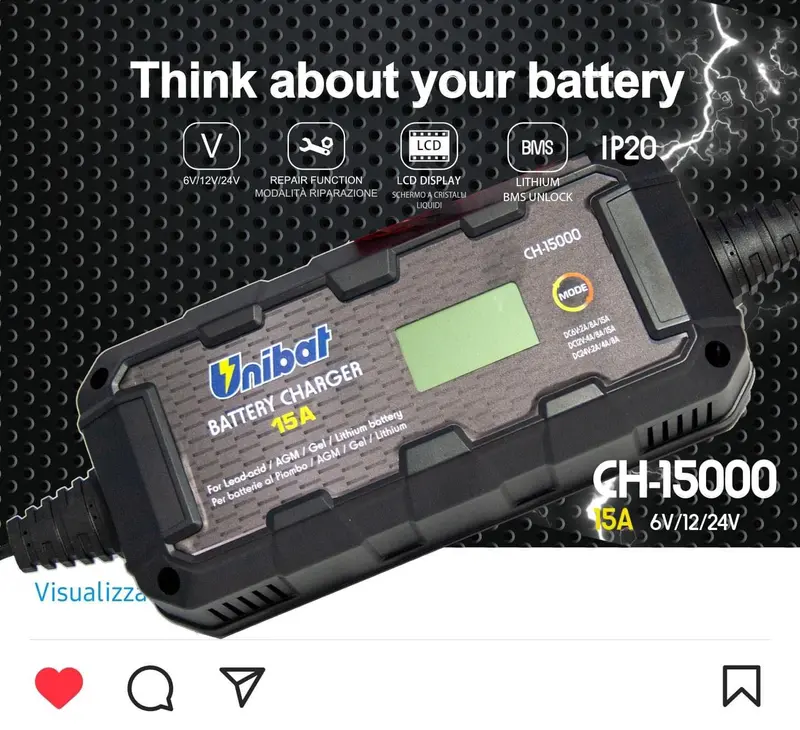 Caricabatterie ch-15000 unibat