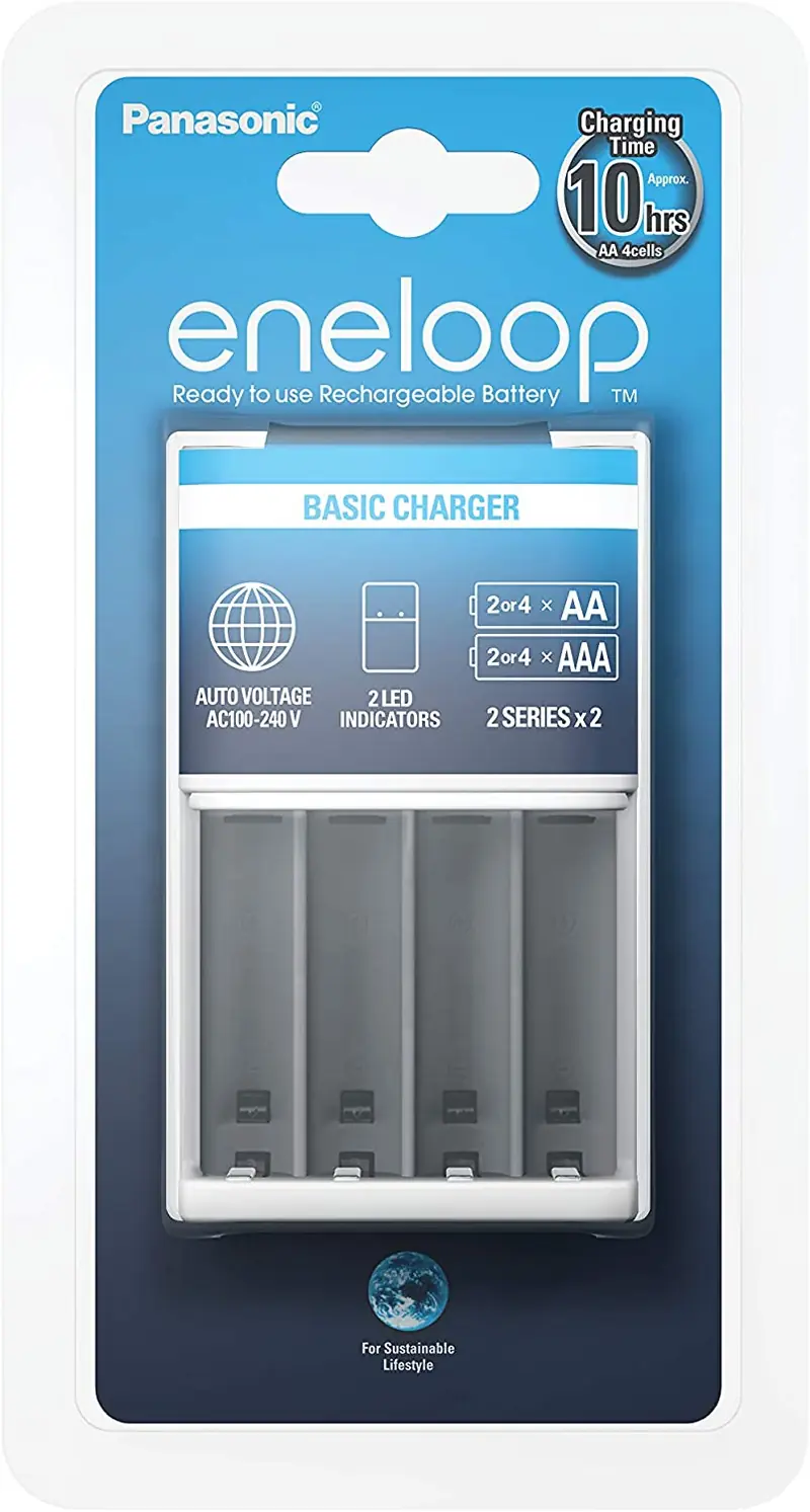 Caricabatterie Panasonic eneloop bq-CC18/BQ-CC51E