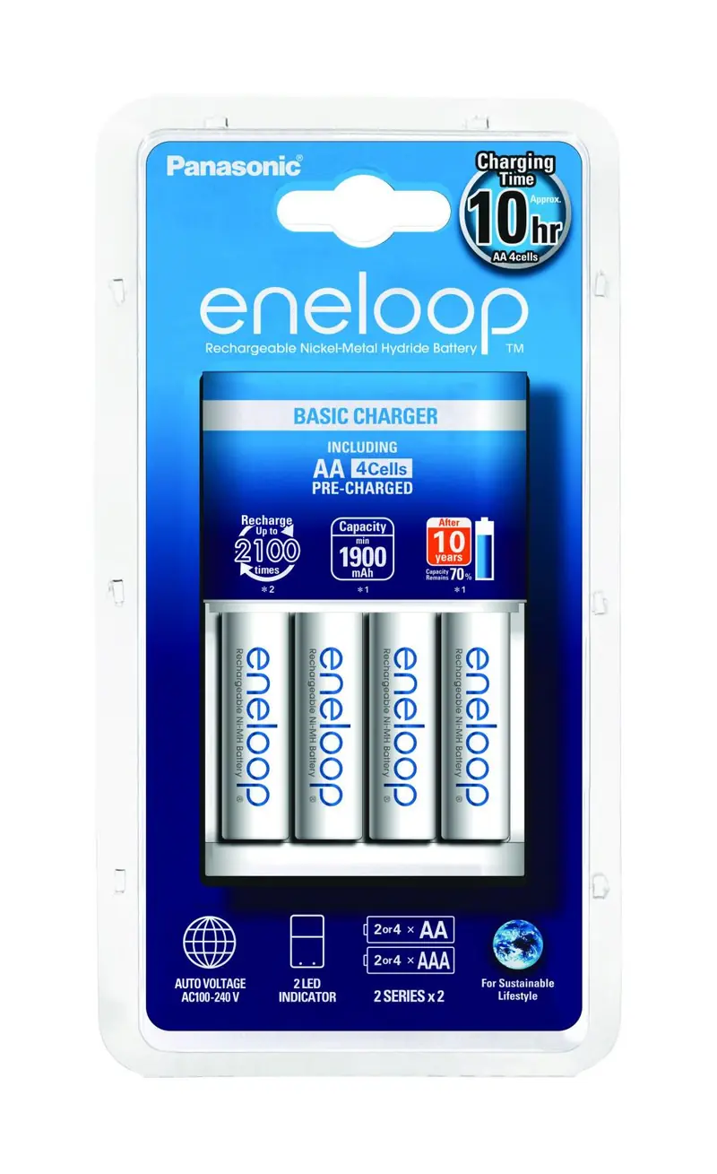 Caricabatterie Panasonic eneloop bq-CC51E incluse 4 AAA 750 mAh