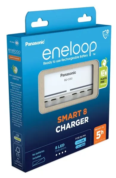 Caricabatterie Panasonic eneloop bq-CC63 8 celle