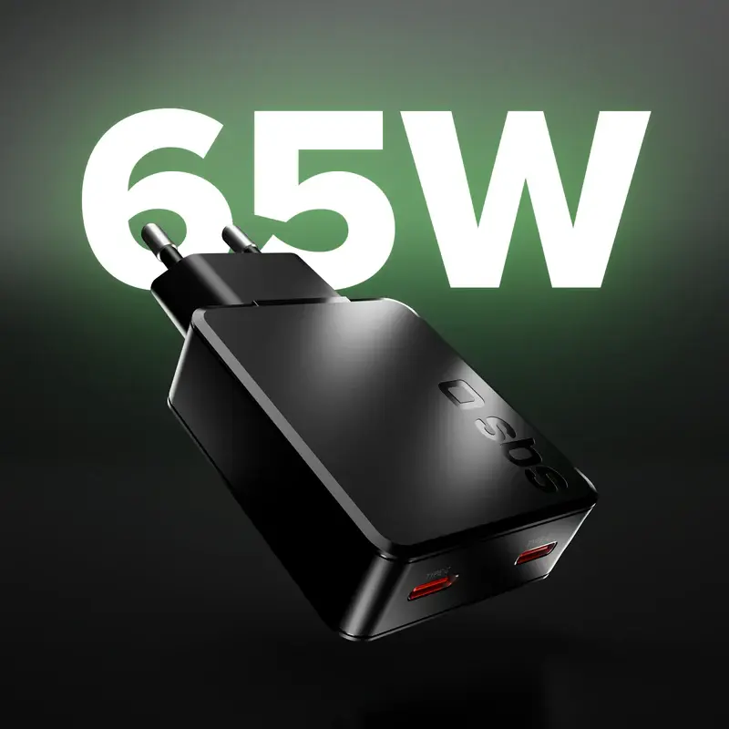 Caricatore 65w USB-C Ultra Slim doppia uscita Power Delivery SBS per Apple MacBook Neo