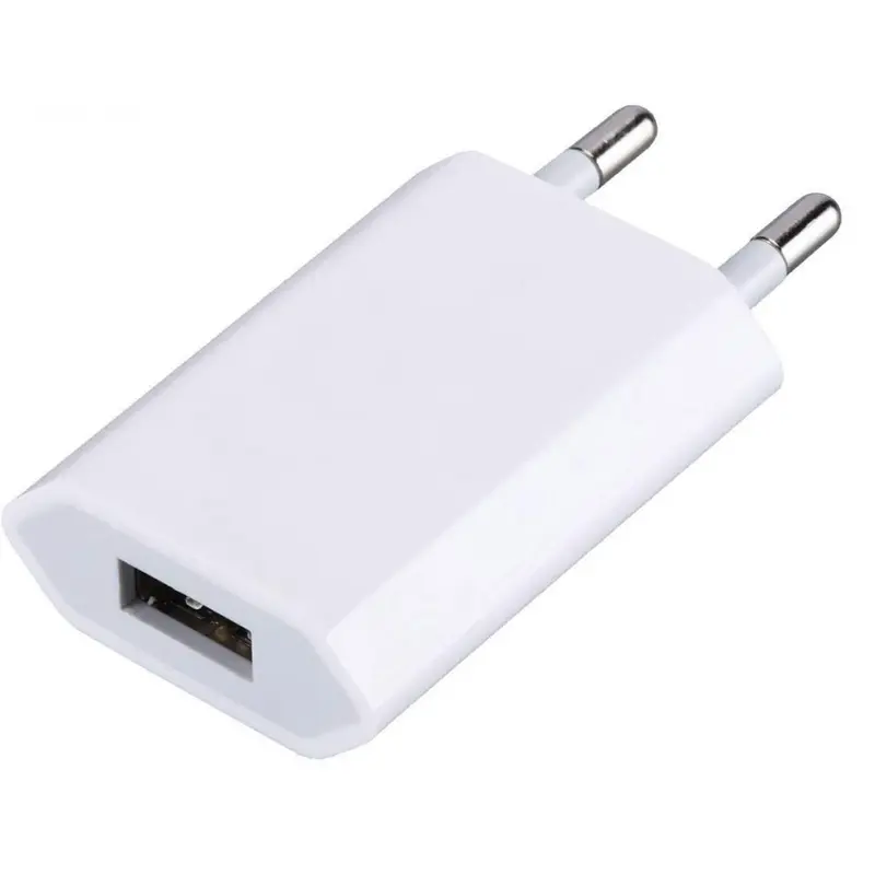 Caricatore USB 1 A compatto spina europea bianco