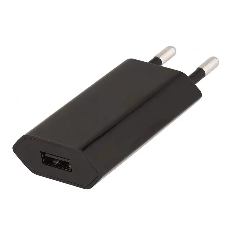 Caricatore USB 1 A compatto spina europea nero