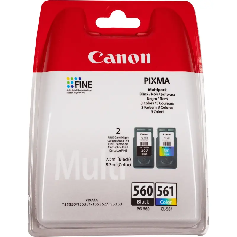 CARTUCCIA CANON PG-560/CL-561 MULTIPACK ORIGINALE