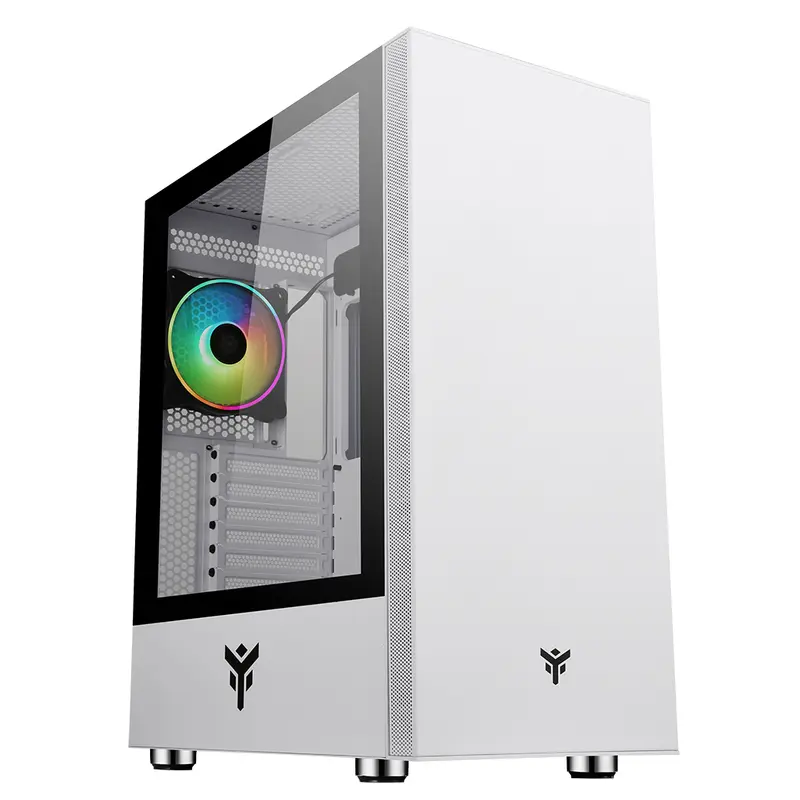 CASE ITEK VERTIBRA S210W BIANCO Gaming Middle Tower, 12cm ARGB fan, 2xUSB3, Side Panel Temp Glass