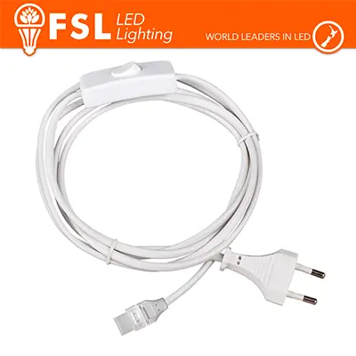 Cavo spina 1m per strisce LED220V con interruttore FLSC2209