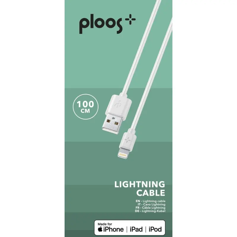 Cavo USB 1m lightning bianco