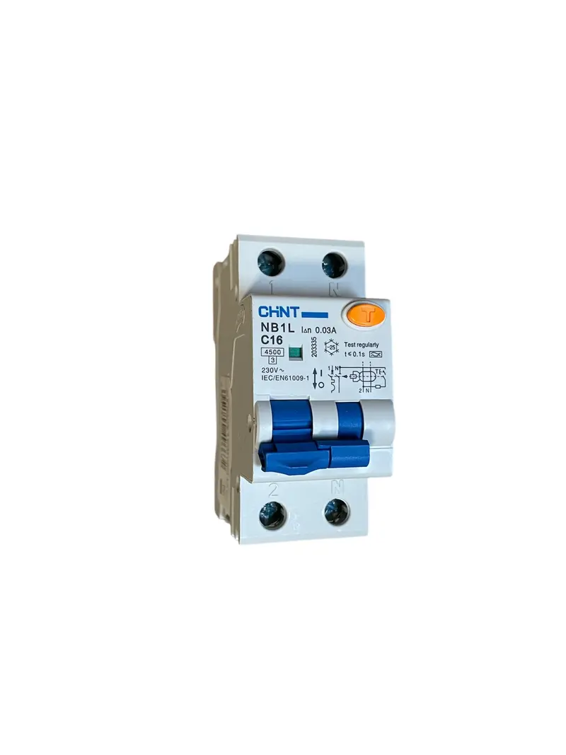 CHINT NB1L1/C16-1PN-4,5-A30 Interruttore magnetotermico differenziale 1P+N 16A 30mA 4,5kA Curva C Tipo A 203335