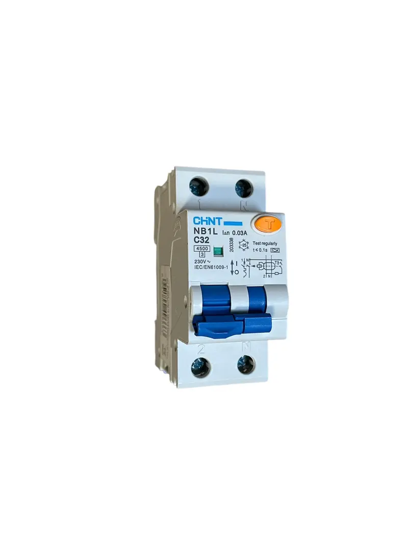 CHINT  NB1L1/C32-1PN-4,5-A30 Interruttore magnetotermico differenziale 1P+N 32A 30mA 4,5kA Curva C Tipo A 203338
