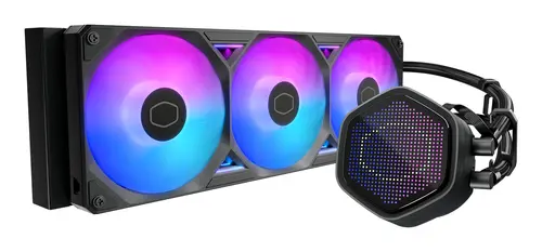 COOLER MASTER DISSIPATORE A LIQUIDO ATMOS II, 3X120MM ARGB, KIT SCHERMO PIXEL INCL, NERO