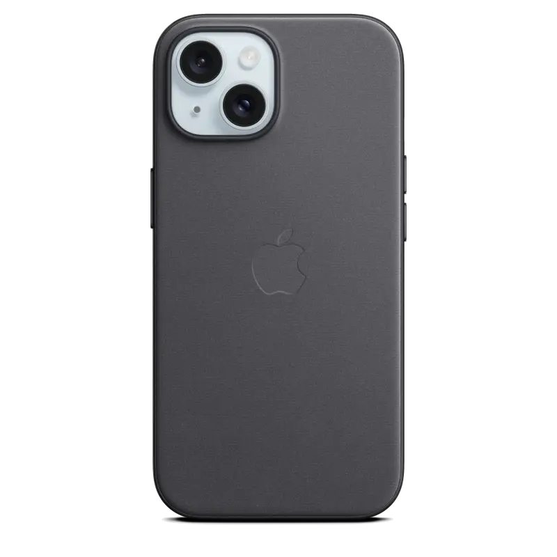 Cover Apple FineWoven MagSafe per iPhone 15 Plus – Nero