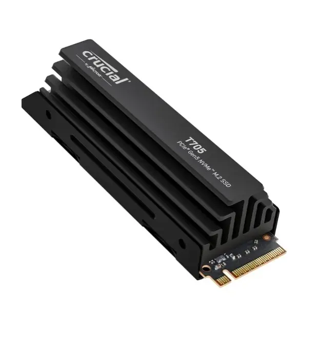 Crucial T705 NVMe SSD 1 TB M.2 2280 PCIe 5.0 mit Kühlkörper