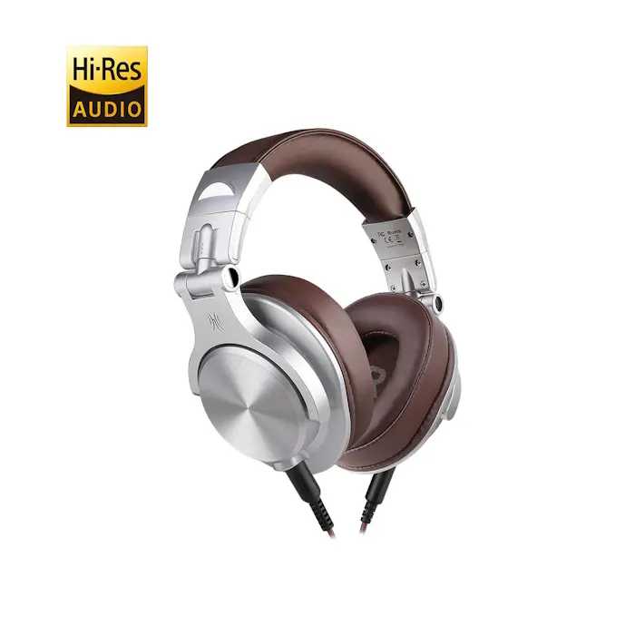 Cuffie con filo Argento/Marrone OneOdio A71 Hi-Res DJ Cablate Audio Stereo ONEOA71168S