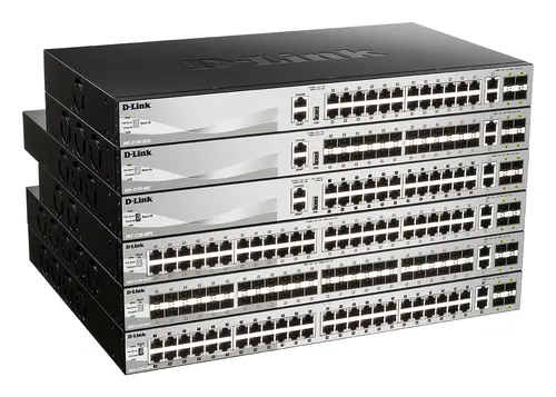 D-LINK SWITCH 24 X 10/100/1000BASE-T POE PORTS (370W BUDGET) LAYER 3 STACKABLE MANAGED GIGABIT SWITC