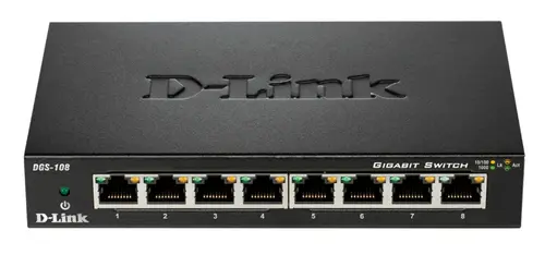 D-LINK SWITCH 8 PORTE GIGABIT CASE METALLICO