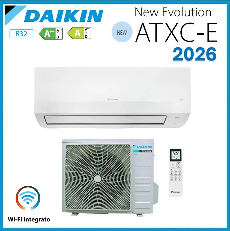 Daikin ATXC35E/ARXC35E Climatizzatore Monosplit 12000 BTU Inverter WiFi Integrato R32 A++/A+ - Nuovo Modello 2026