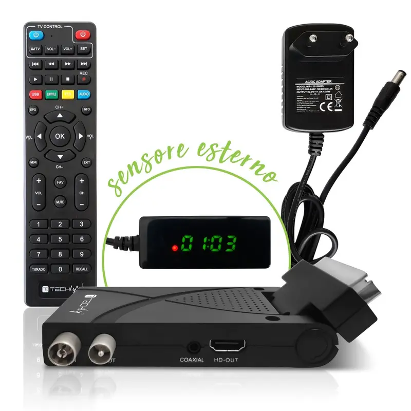 Decoder scart+hdmi con ir e display