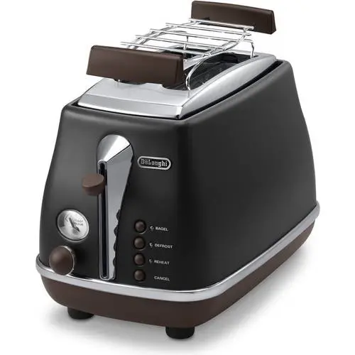 DeLonghi CTOV 2103.BK Icona Vintage Toaster schwarz