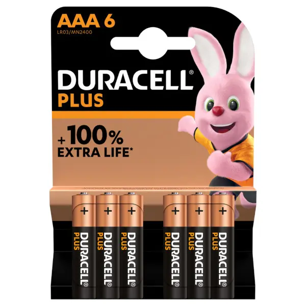 Duracell pile alcaline AAA blister 6 pz.