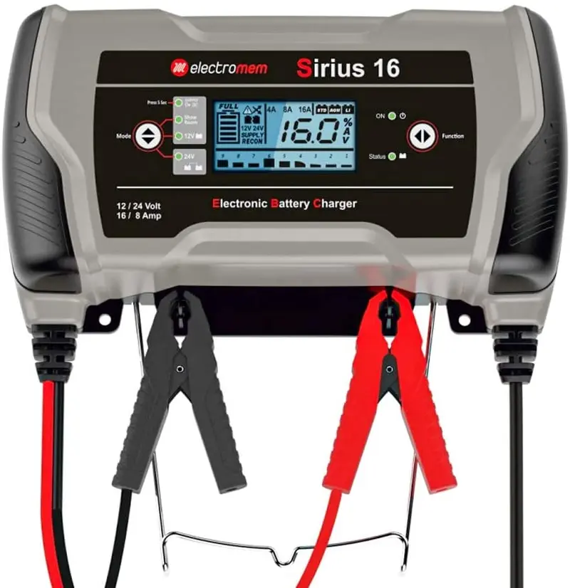 Electromem Sirius 25 - Mantenitore di Carica Professionale 12 V
