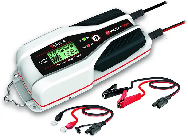Electromem Sirius 4 - Mantenitore di Carica Professionale 12 V