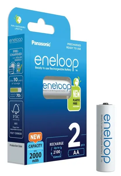Eneloop AA 2000 mAh blister 2 pz.