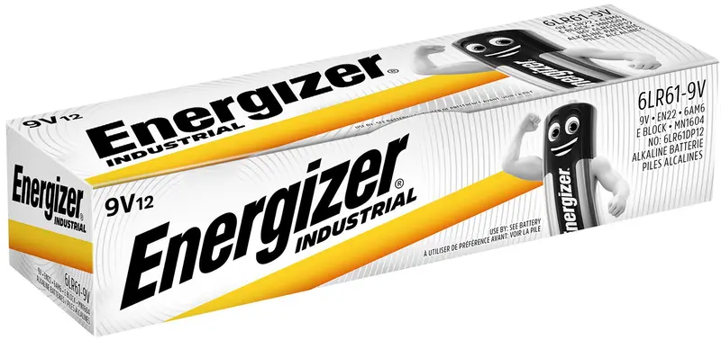 Energizer 9 V industrial 12 pz.