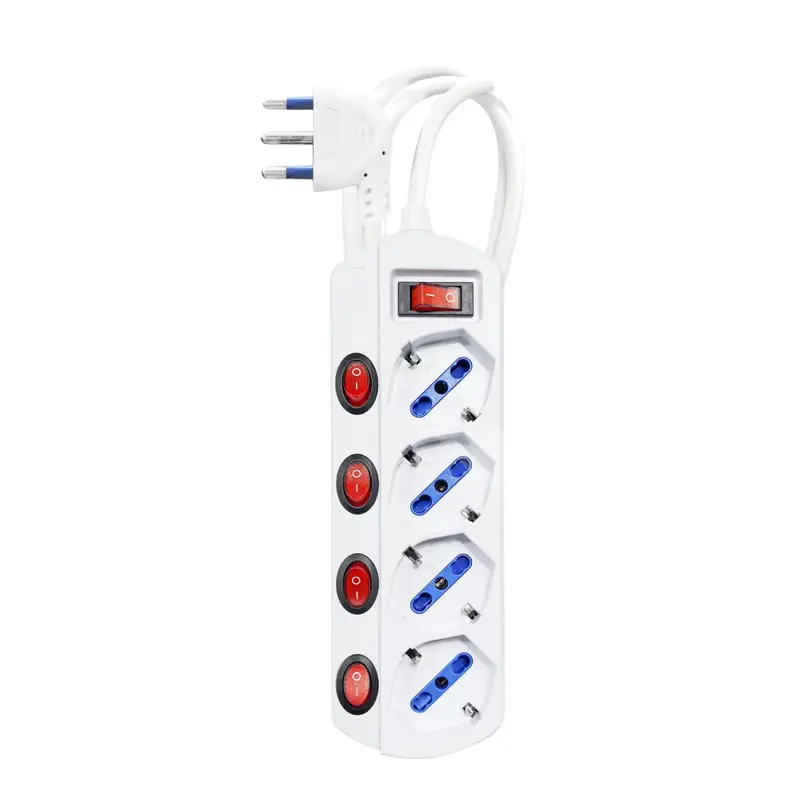 Enerwei Multipresa con Interruttori | 4, 5 o 6 Prese Pluristandard | 1,5 m