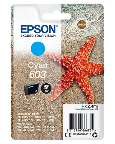 EPSON CARTUCCIA STELLA MARINA CIANO INKJET ALTA CAPACITA C13T03U24010 NO BLISTER