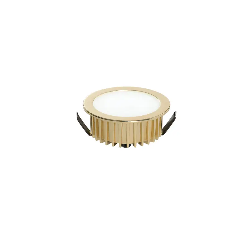 Faretto ad incasso LED FUSION in alluminio oro con driver integrato 5W 4000K (luce naturale)
