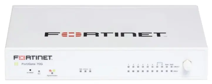 FORTIGATE-70G CON 10 PORTE GE RJ45 (DI CUI 7 PORTE INTERNE, 2 PORTE WAN E 1 PORTA DMZ).