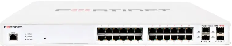 FORTISWITCH-124G-FPOE L2 FORTIGATE SWITCH CON P. POE MULTIGIGABIT 24X 2.5G/1G/100M P. 8X 802.3BT