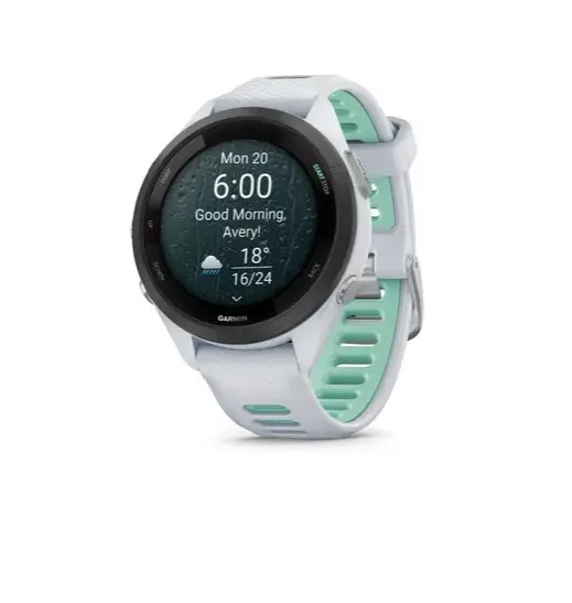 Garmin Forerunner 265S Music 42mm weiß/türkis GPS Sportuhr