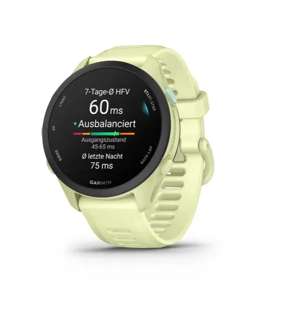 Garmin Forerunner® 70 giallo limone/nero con sgancio rapido da 20 mm