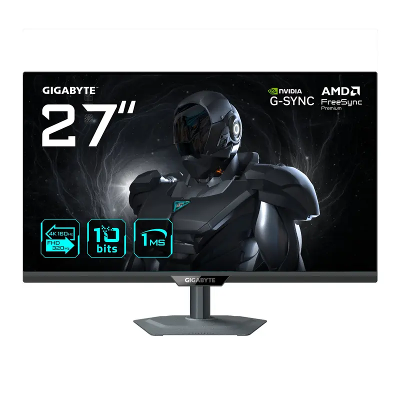 GIGABYTE G27UP Monitor da gioco 27” 4K UHD - Modalità doppia (4K 160Hz o FHD 320Hz), 3840 x 2160, 1ms, 400 cd/m², FreeSync Premium, HDR10, HDMI 2.1, DisplayPort 1.4