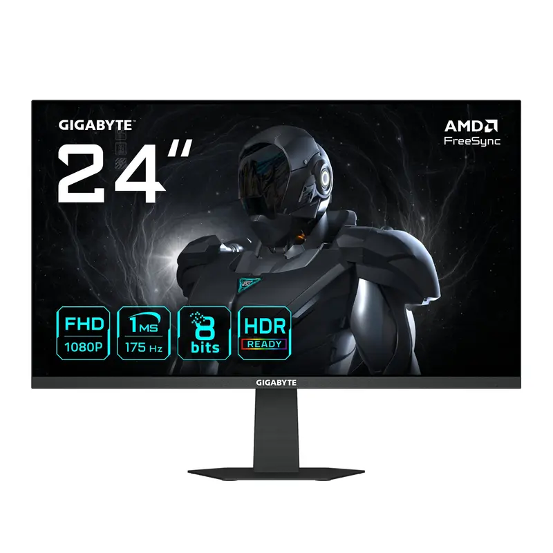 GIGABYTE GS24F14A Monitor Gaming 24” FHD - 1920 x 1080, 175Hz, 1ms, 400 cd/m², FreeSync, HDR Ready, HDMI 2.0, DisplayPort 1.4
