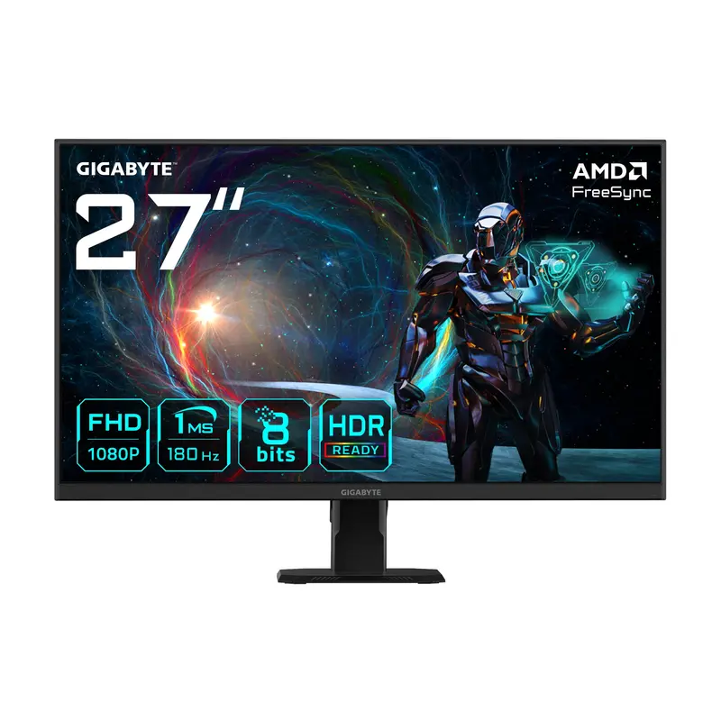 GIGABYTE GS27FA 27" Monitor da Gioco FHD - 1920 x 1080, 180Hz, 1ms, 300 cd/m², FreeSync, HDR Ready, HDMI 2.0