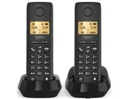GIGASET WIRELESS PHONE BASIC 100 DUO BLACK (L36852-H3206-D201)